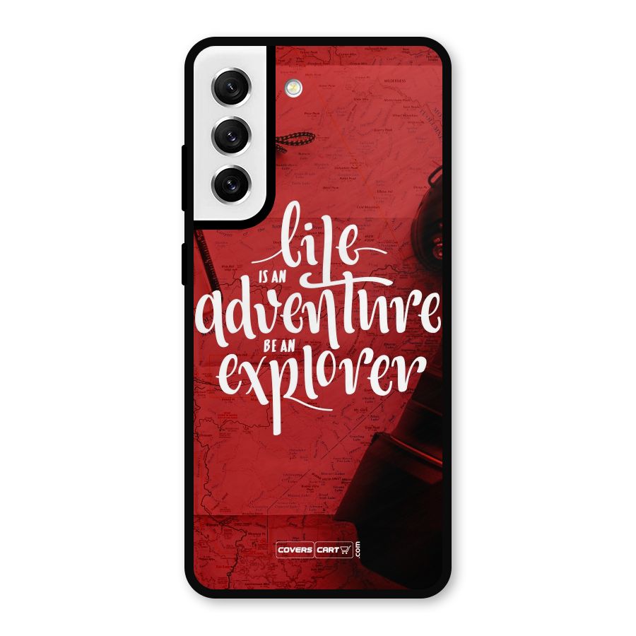 Life Adventure Explorer Metal Back Case for Galaxy S21 FE 5G