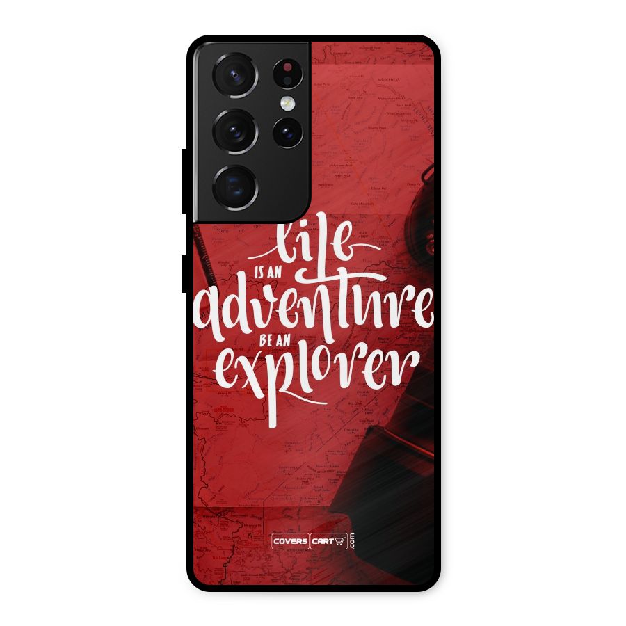 Life Adventure Explorer Metal Back Case for Galaxy S21 Ultra 5G