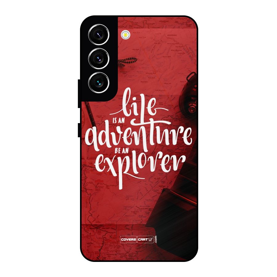 Life Adventure Explorer Metal Back Case for Galaxy S22 5G