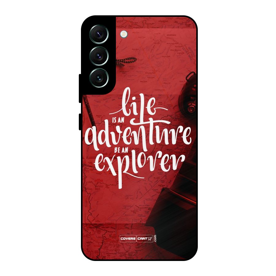 Life Adventure Explorer Metal Back Case for Galaxy S22 Plus 5G