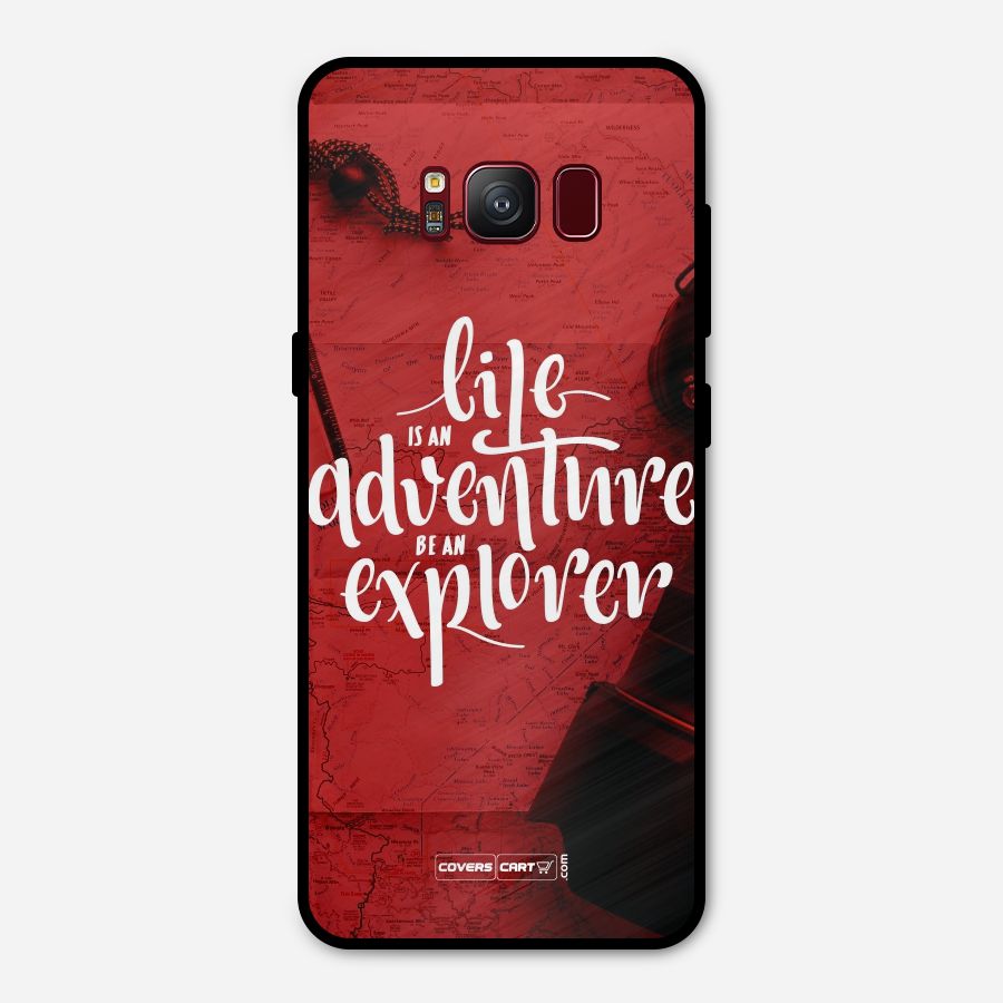 Life Adventure Explorer Metal Back Case for Galaxy S8