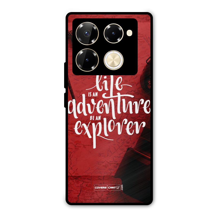 Life Adventure Explorer Metal Back Case for Infinix Note 40 Pro Plus