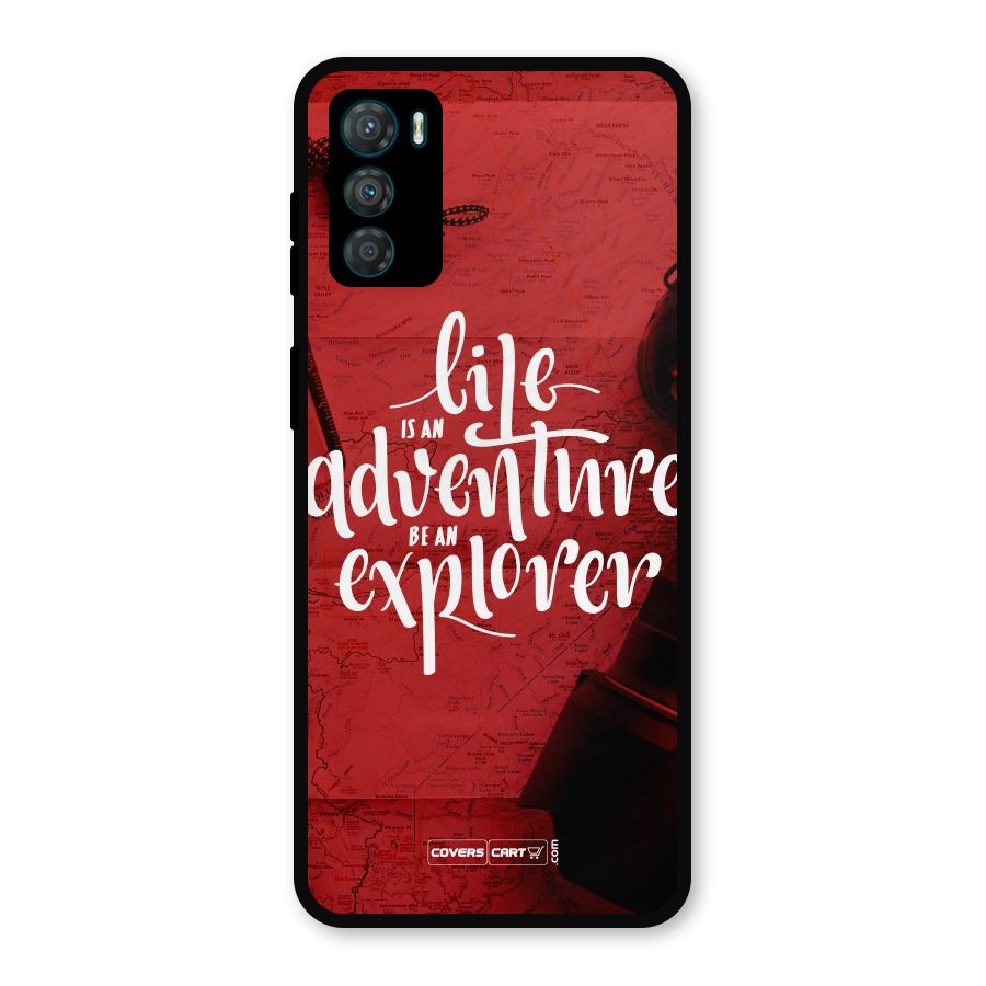 Life Adventure Explorer Metal Back Case for Moto G42