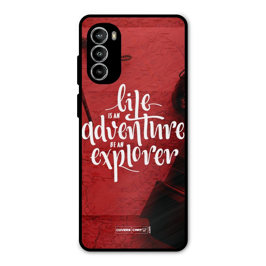Life Adventure Explorer Metal Back Case for Moto G52