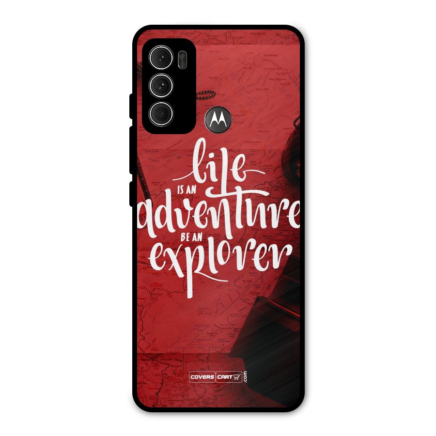Life Adventure Explorer Metal Back Case for Moto G60
