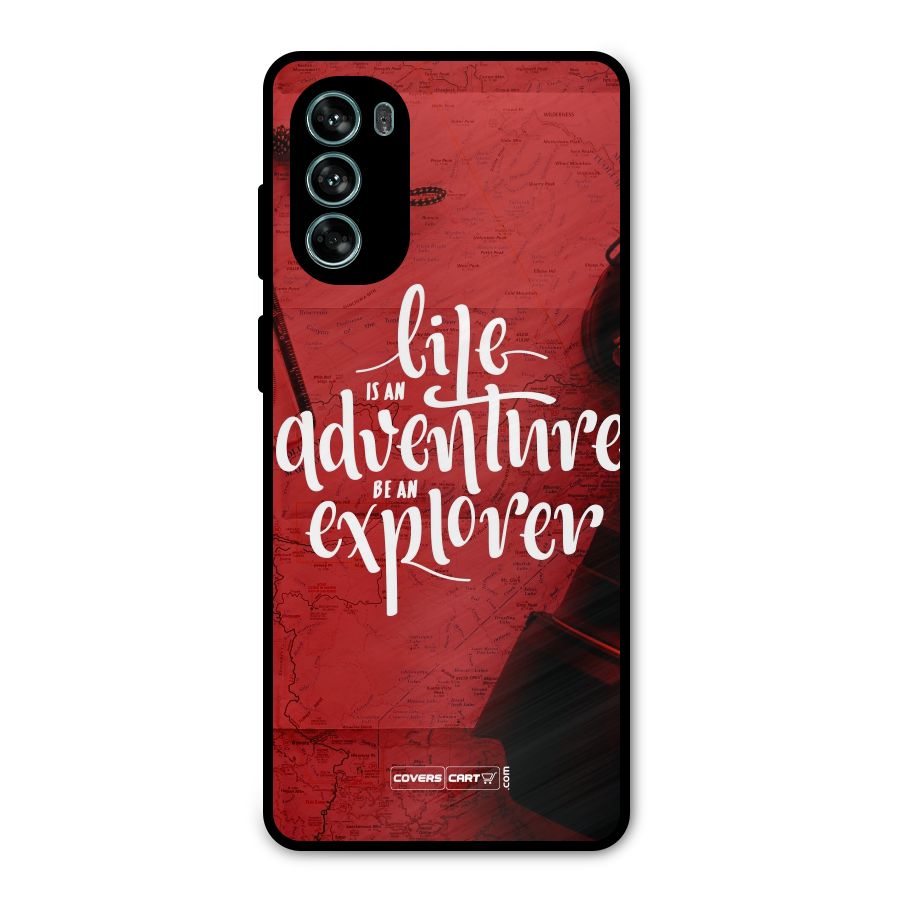 Life Adventure Explorer Metal Back Case for Moto G62