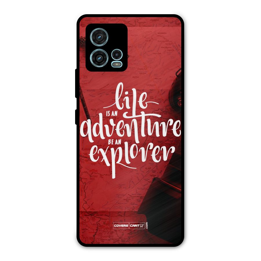Life Adventure Explorer Metal Back Case for Moto G72
