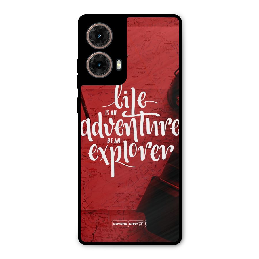 Life Adventure Explorer Metal Back Case for Moto G85