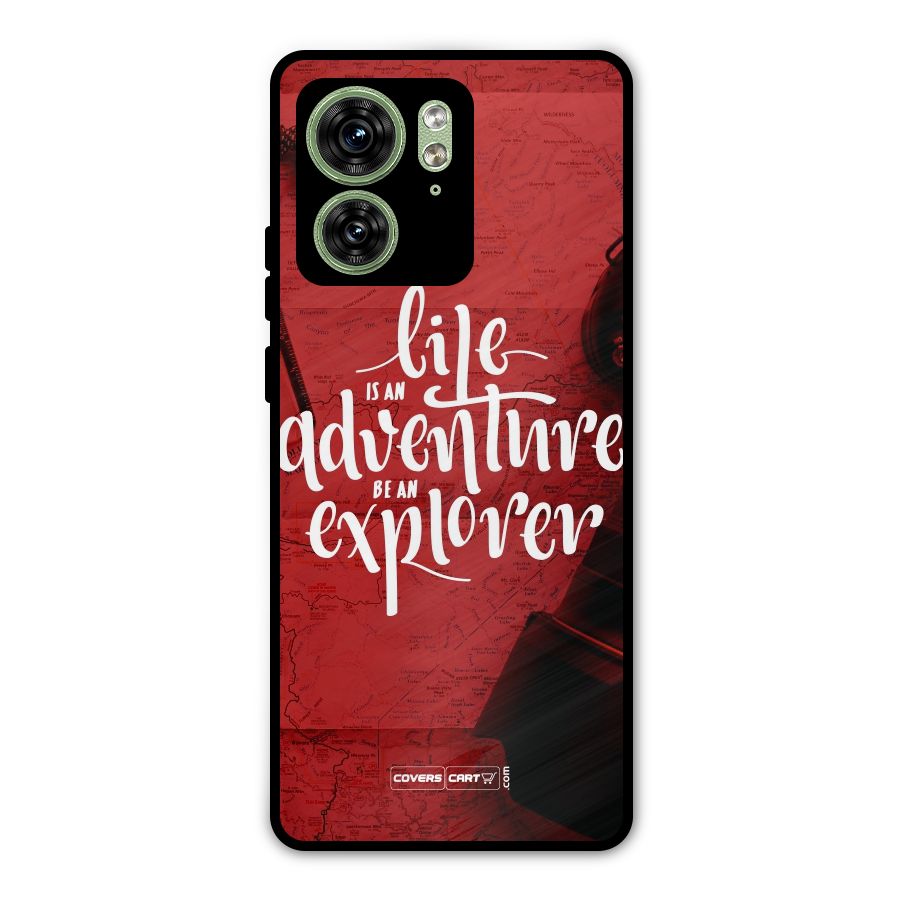 Life Adventure Explorer Metal Back Case for Motorola Edge 40 5G