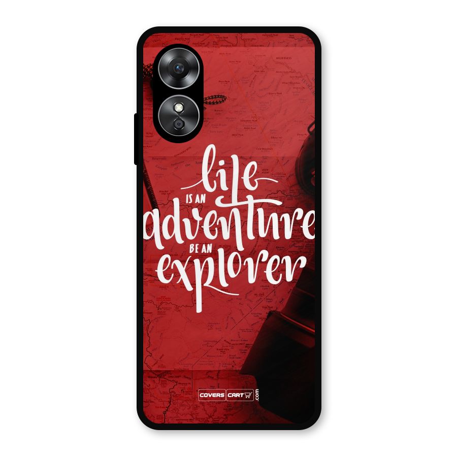 Life Adventure Explorer Metal Back Case for Oppo A17