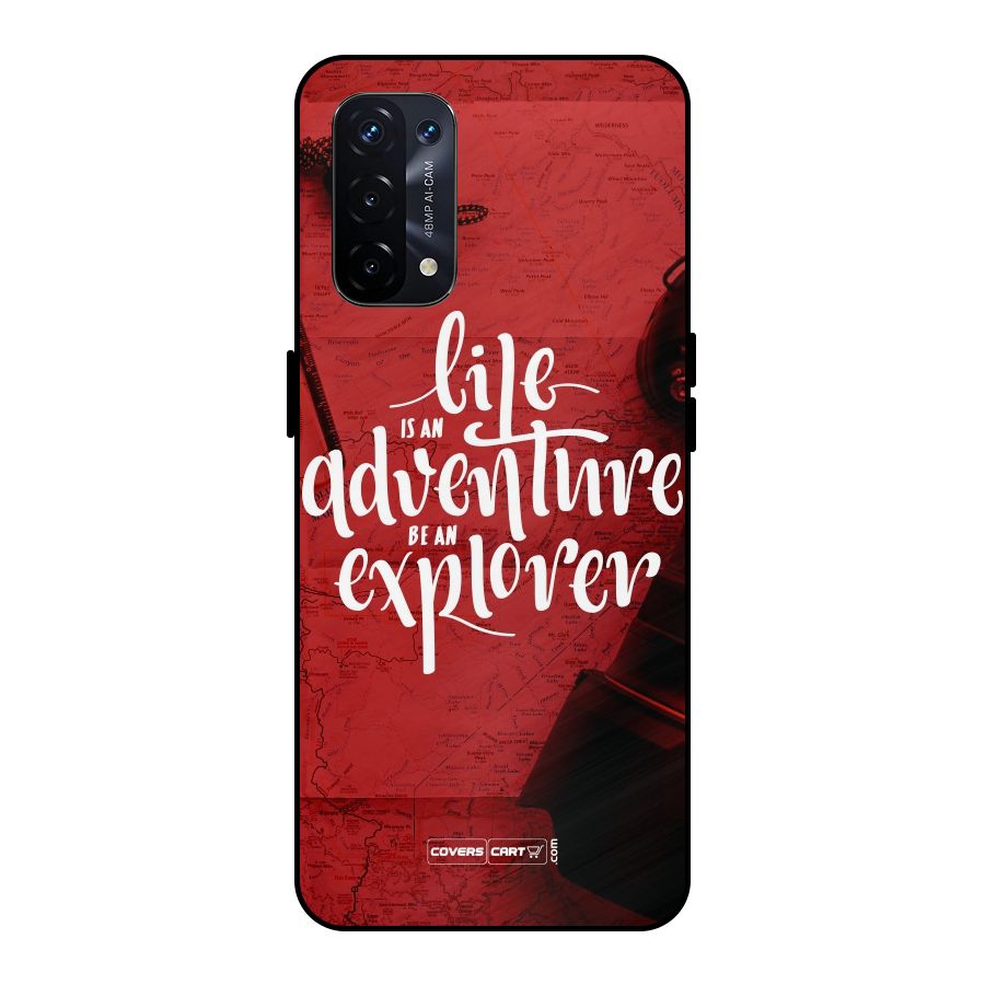 Life Adventure Explorer Metal Back Case for Oppo A74 5G