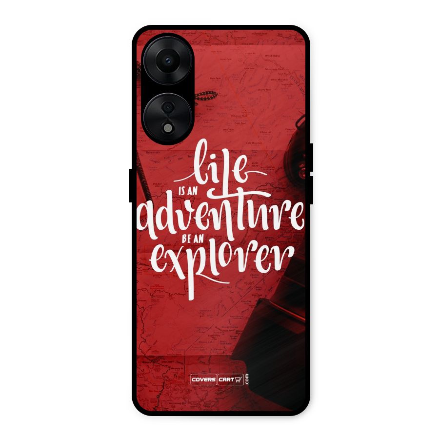 Life Adventure Explorer Metal Back Case for Oppo A78 5G