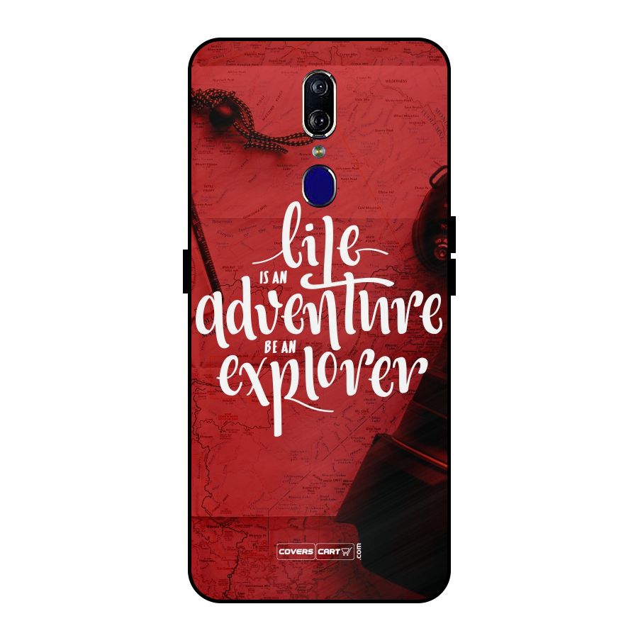 Life Adventure Explorer Metal Back Case for Oppo F11