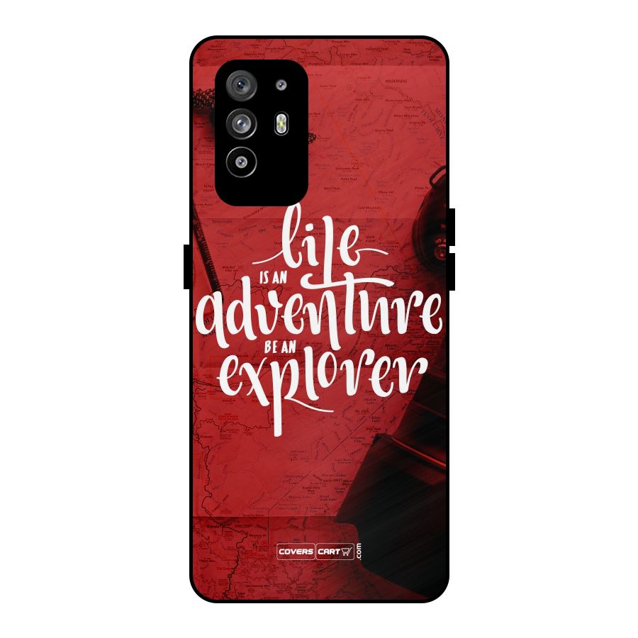 Life Adventure Explorer Metal Back Case for Oppo F19 Pro Plus 5G