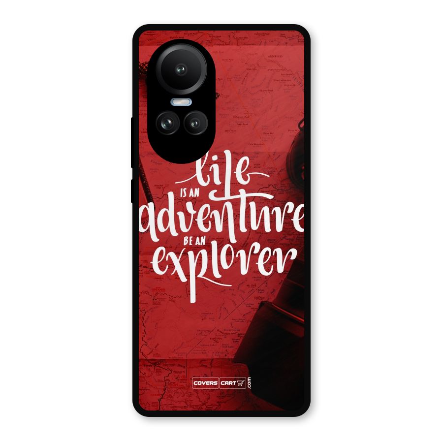 Life Adventure Explorer Metal Back Case for Oppo Reno10