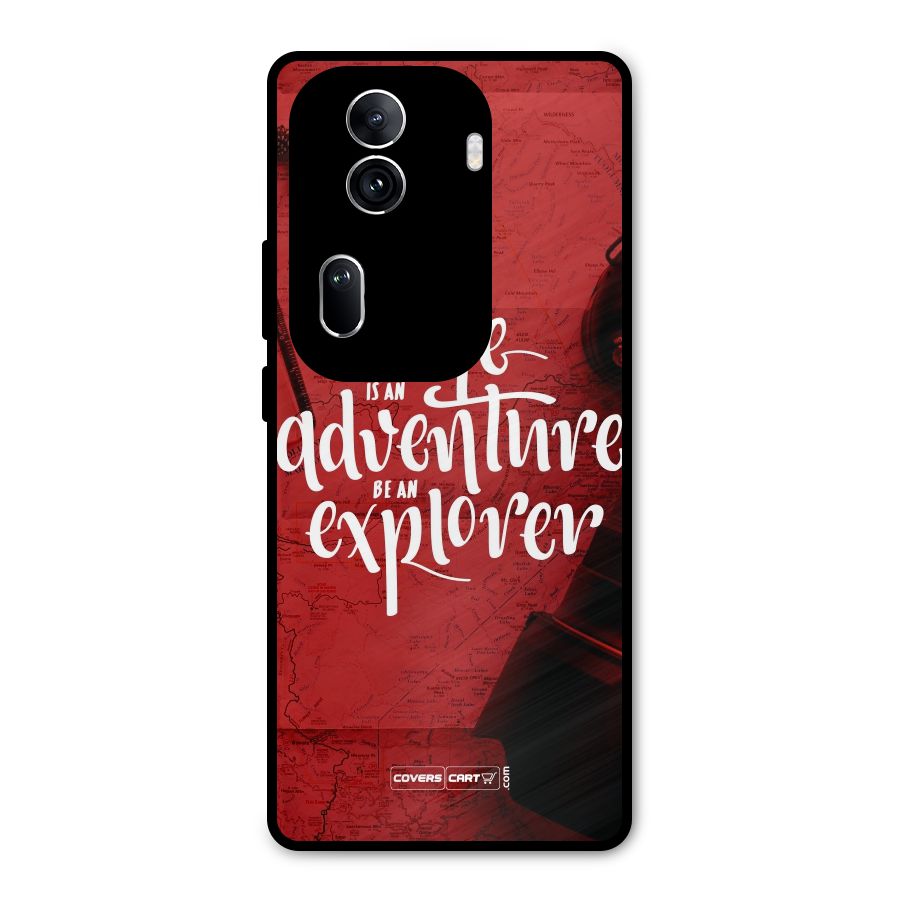 Life Adventure Explorer Metal Back Case for Oppo Reno11 Pro 5G