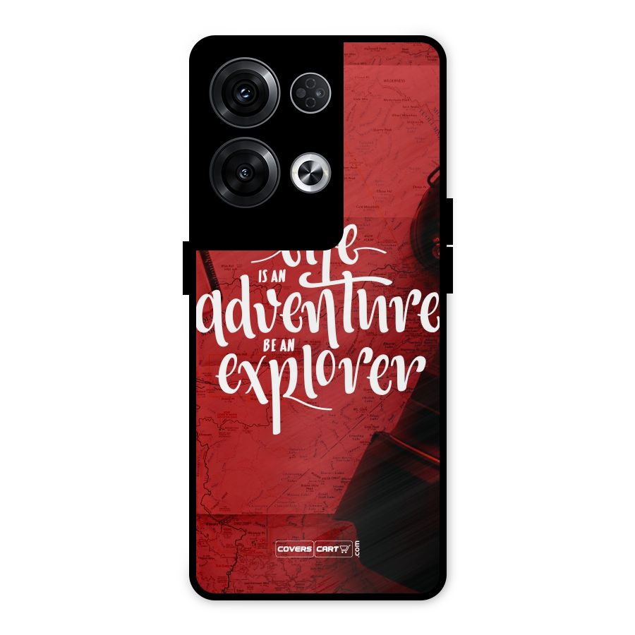 Life Adventure Explorer Metal Back Case for Oppo Reno8 Pro 5G