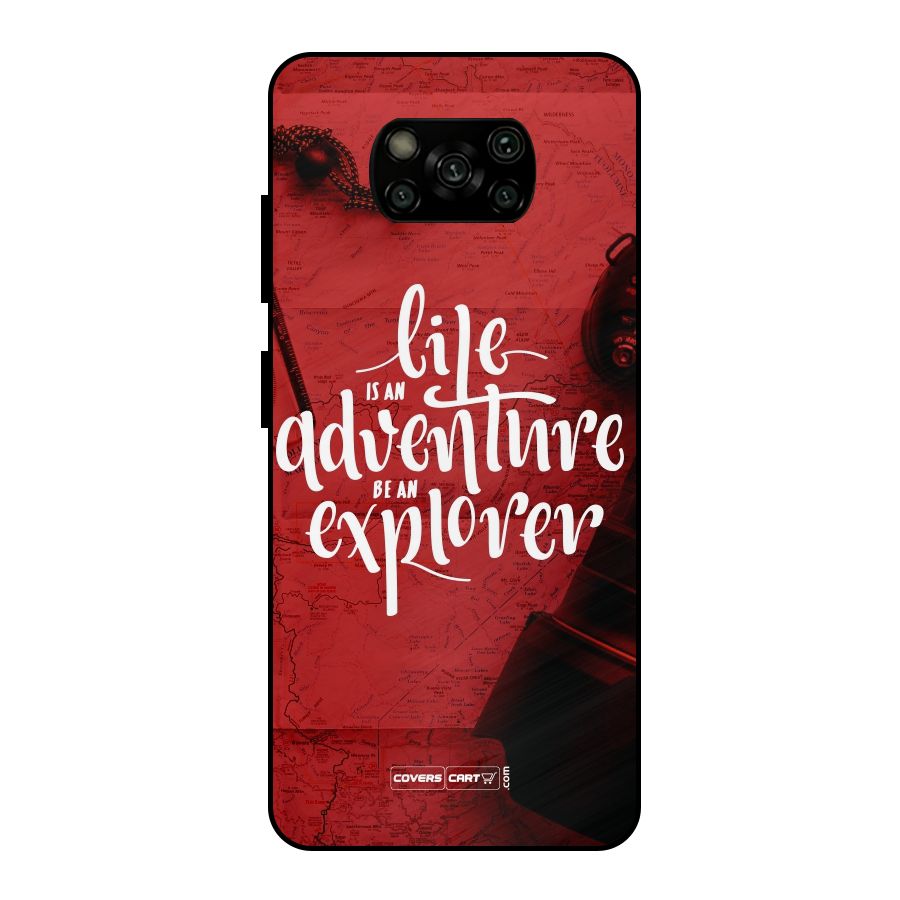 Life Adventure Explorer Metal Back Case for Poco X3