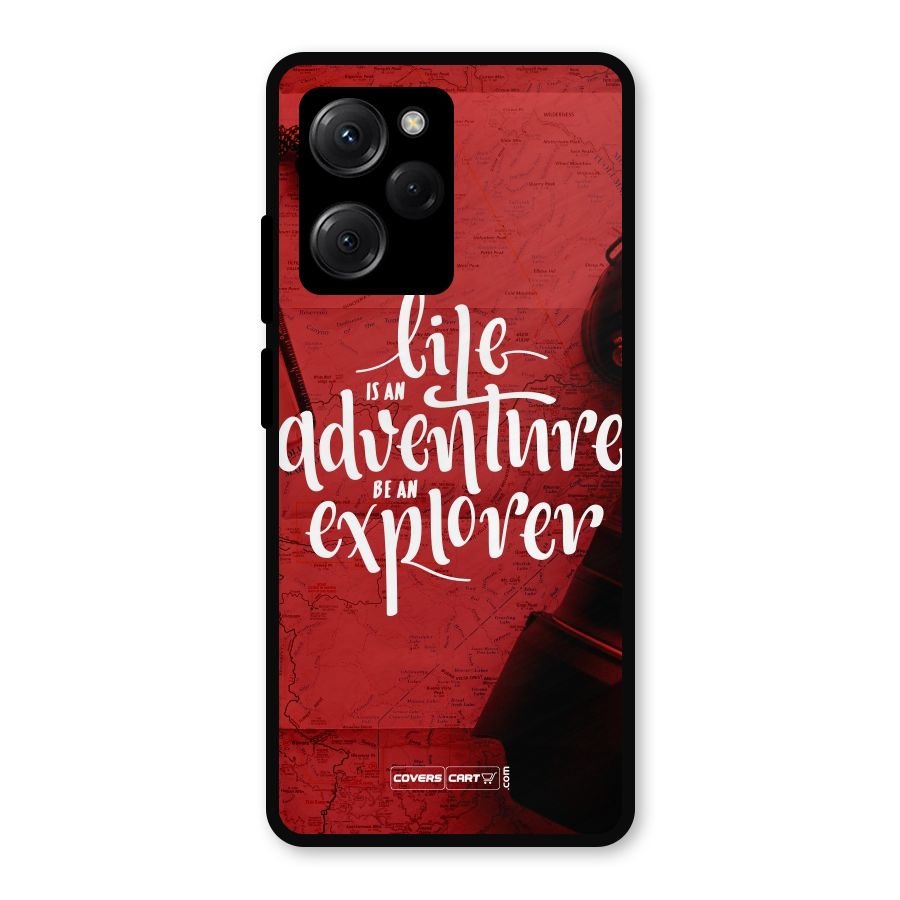 Life Adventure Explorer Metal Back Case for Poco X5 Pro