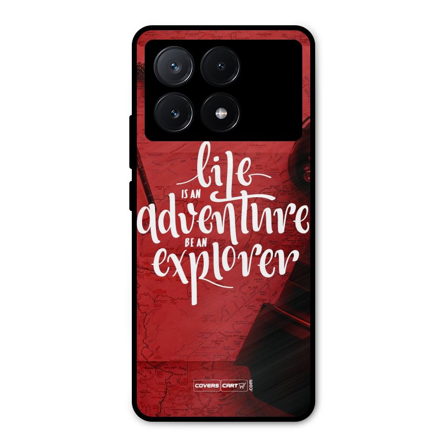 Life Adventure Explorer Metal Back Case for Poco X6 Pro