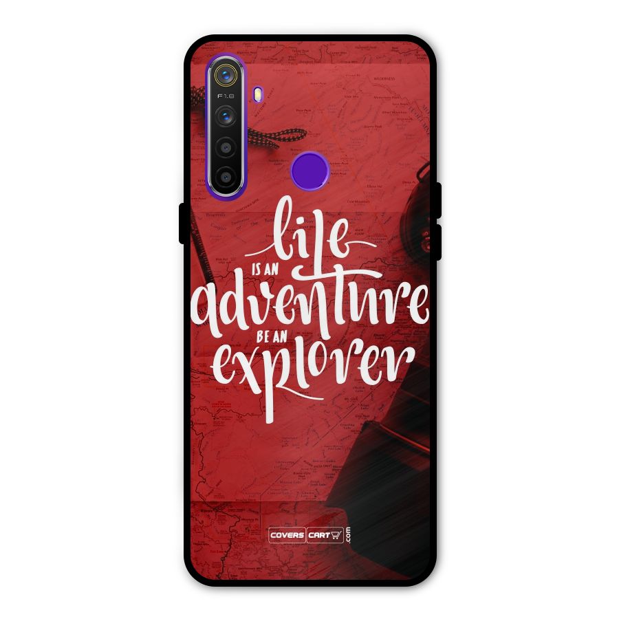 Life Adventure Explorer Metal Back Case for Realme 5