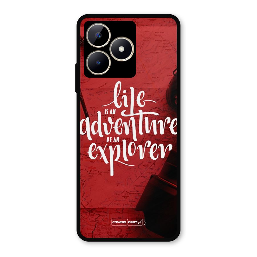 Life Adventure Explorer Metal Back Case for Realme Narzo N53
