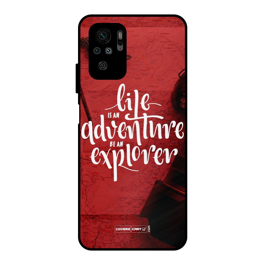 Life Adventure Explorer Metal Back Case for Redmi Note 10S
