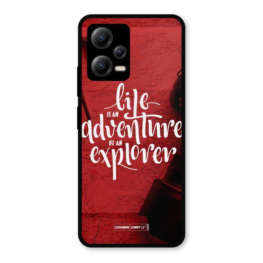 Life Adventure Explorer Metal Back Case for Redmi Note 12 5G
