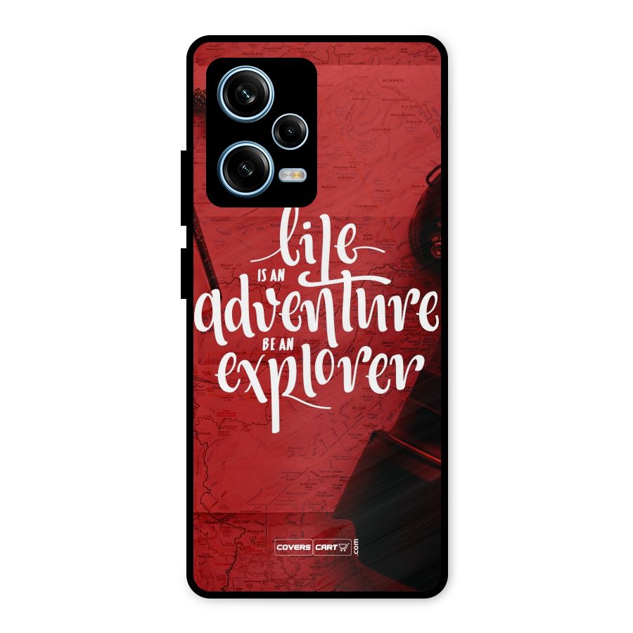 Life Adventure Explorer Metal Back Case for Redmi Note 12 Pro