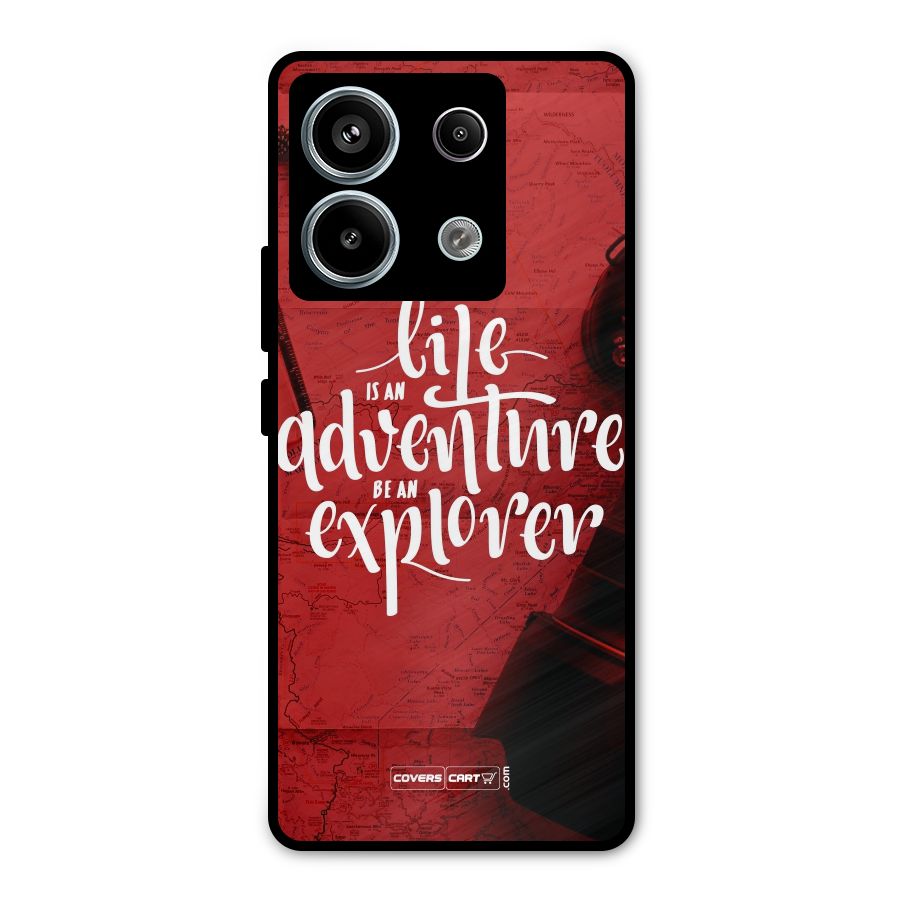 Life Adventure Explorer Metal Back Case for Redmi Note 13 Pro 5G