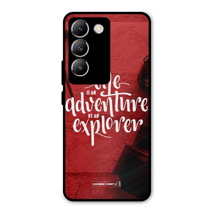 Life Adventure Explorer Metal Back Case for Vivo T3 5G