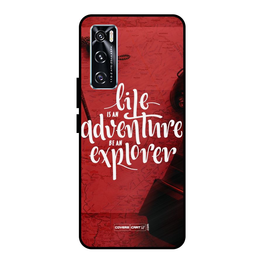Life Adventure Explorer Metal Back Case for Vivo V20 SE