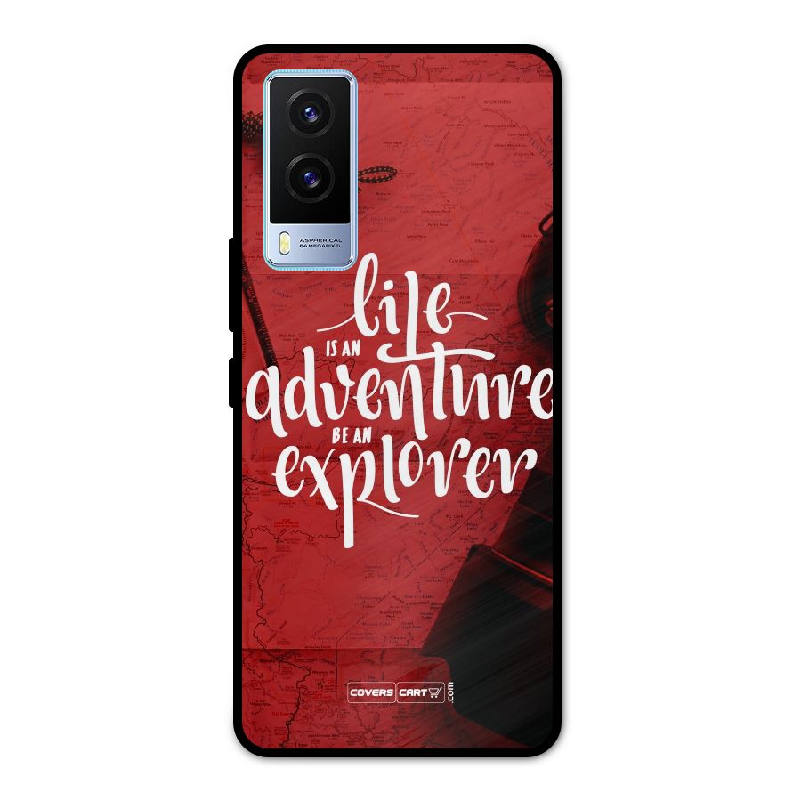 Life Adventure Explorer Metal Back Case for Vivo V21e 5G