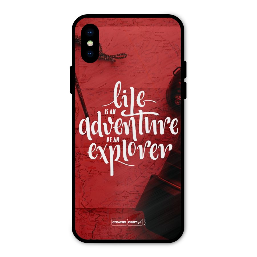 Life Adventure Explorer Metal Back Case for iPhone X