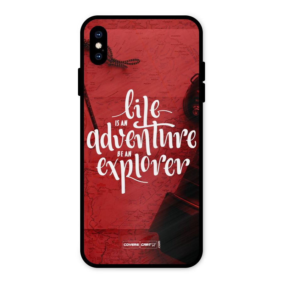 Life Adventure Explorer Metal Back Case for iPhone XS Max