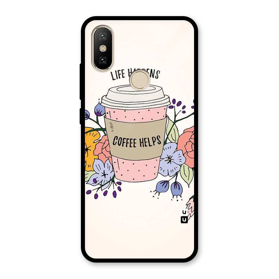 Life Happens Glass Back Case for Redmi A2