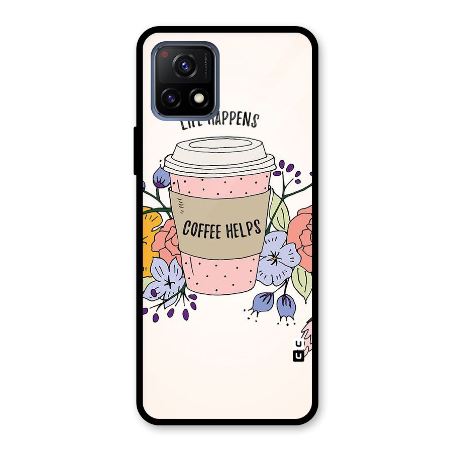 Life Happens Glass Back Case for Vivo Y72 5G