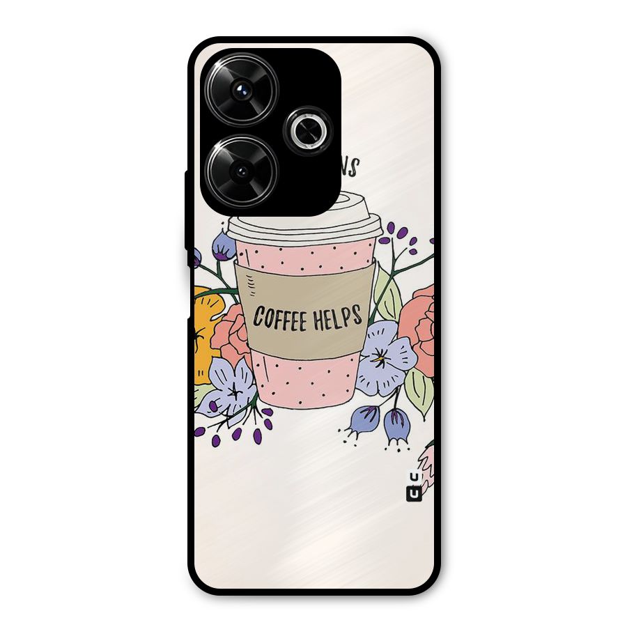 Life Happens Metal Back Case for Poco M6 Plus