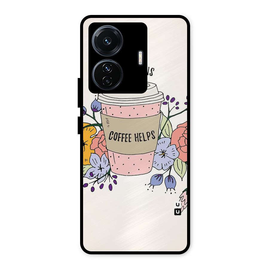 Life Happens Metal Back Case for Vivo T1 Pro