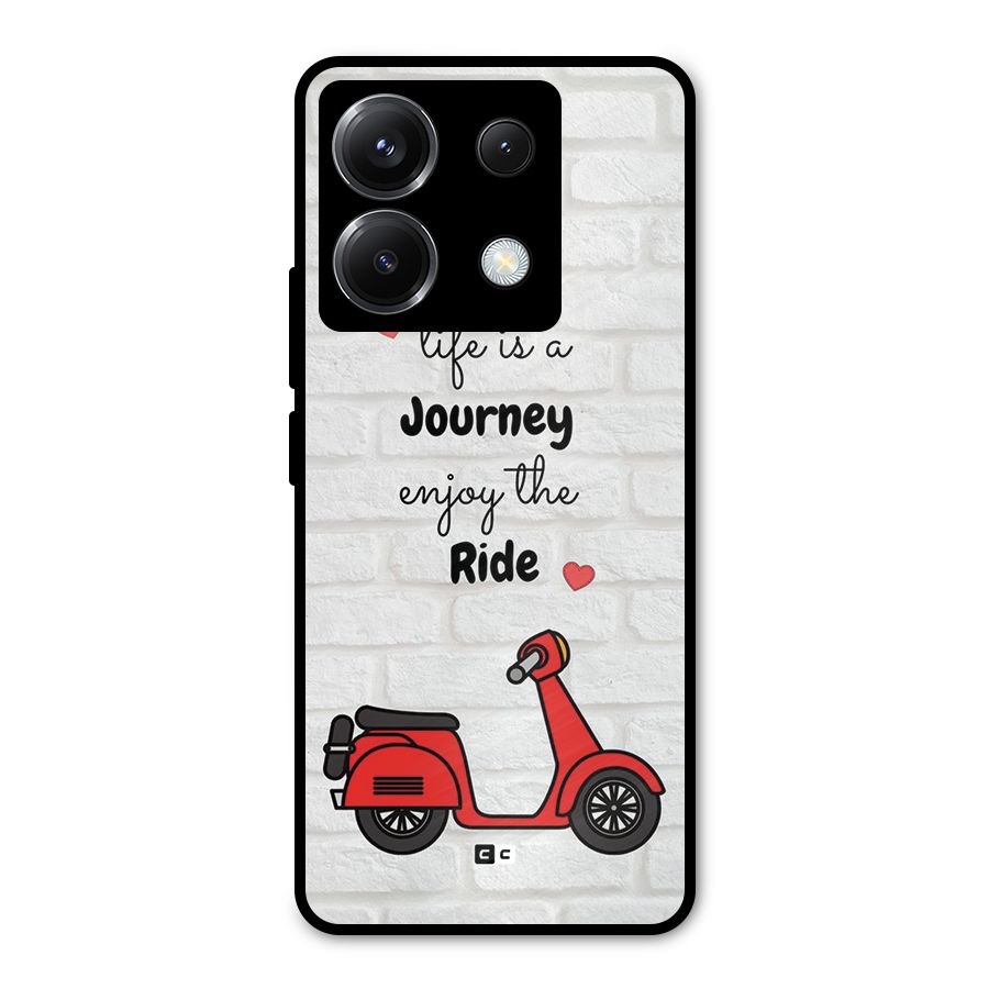 Life Is A Journey Metal Back Case for Poco X6
