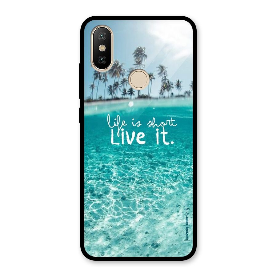 Life Is Short Glass Back Case for Redmi A2