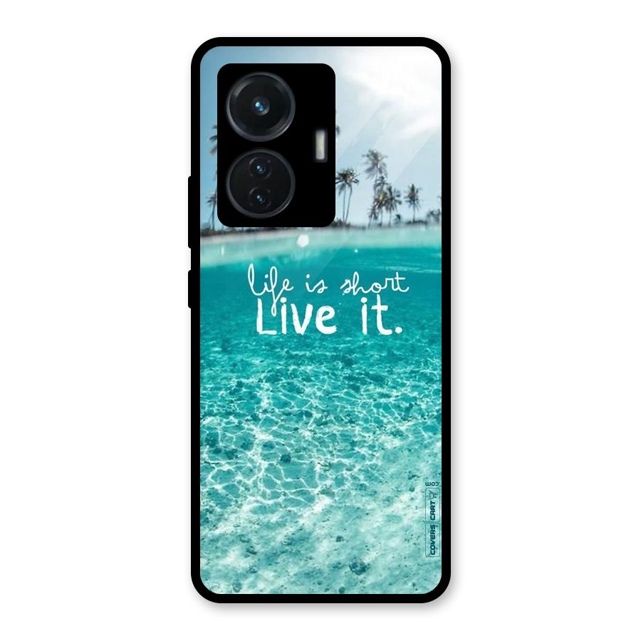 Life Is Short Glass Back Case for iQOO Z6 44W