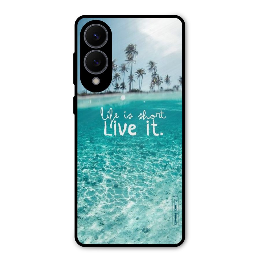 Life Is Short Metal Back Case for Galaxy S25 Edge