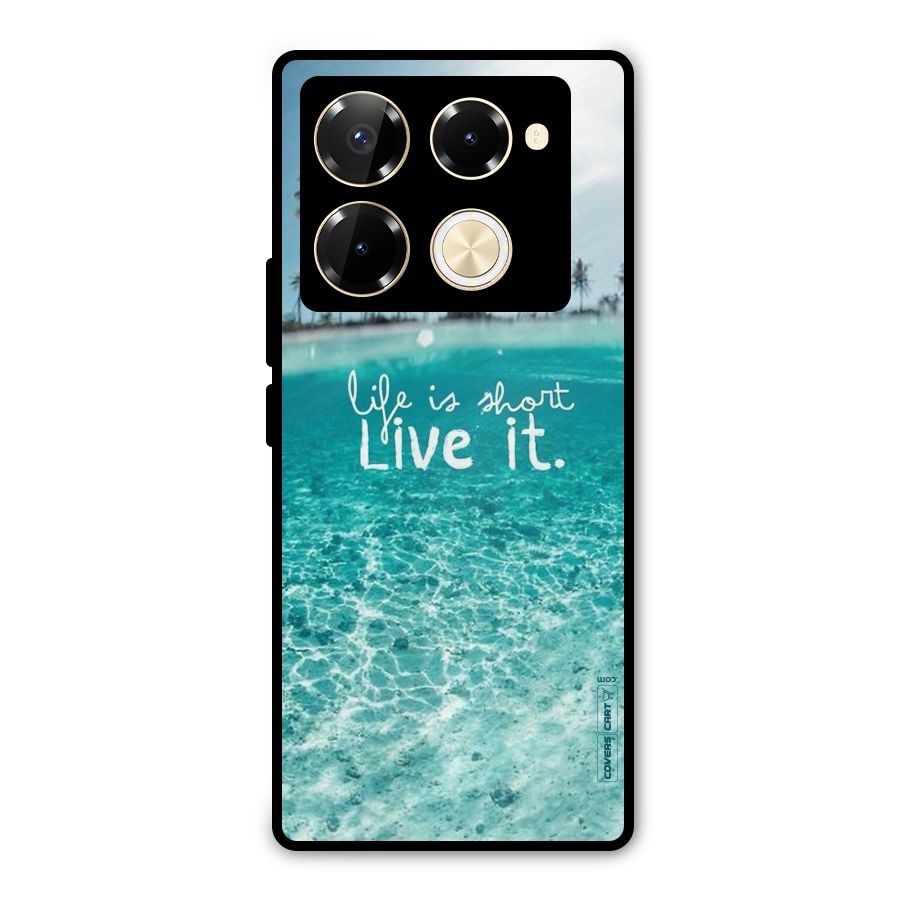 Life Is Short Metal Back Case for Infinix Note 40 Pro Plus