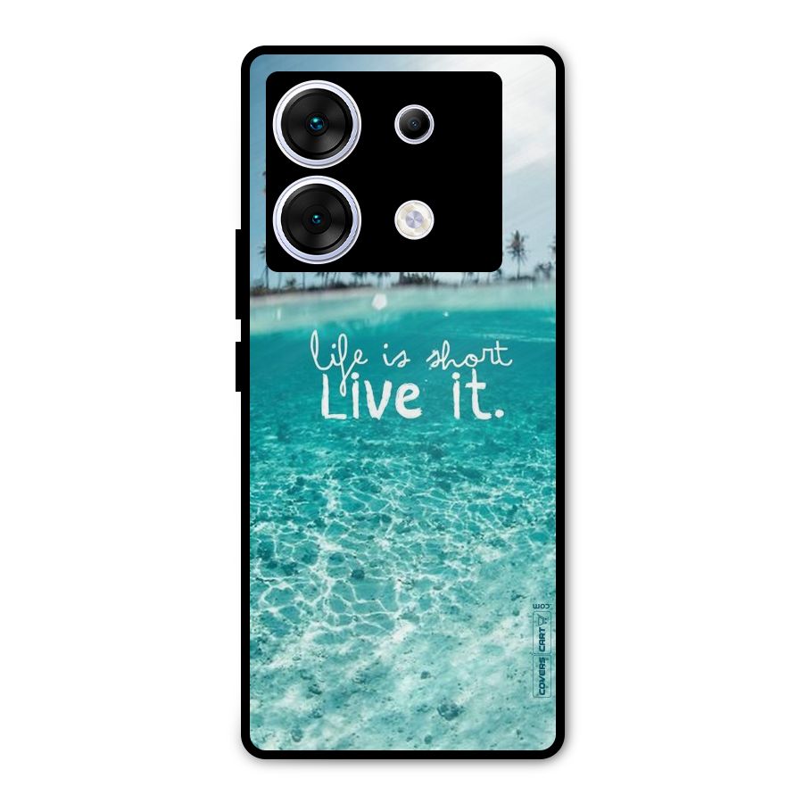 Life Is Short Metal Back Case for Infinix Zero 30 5G