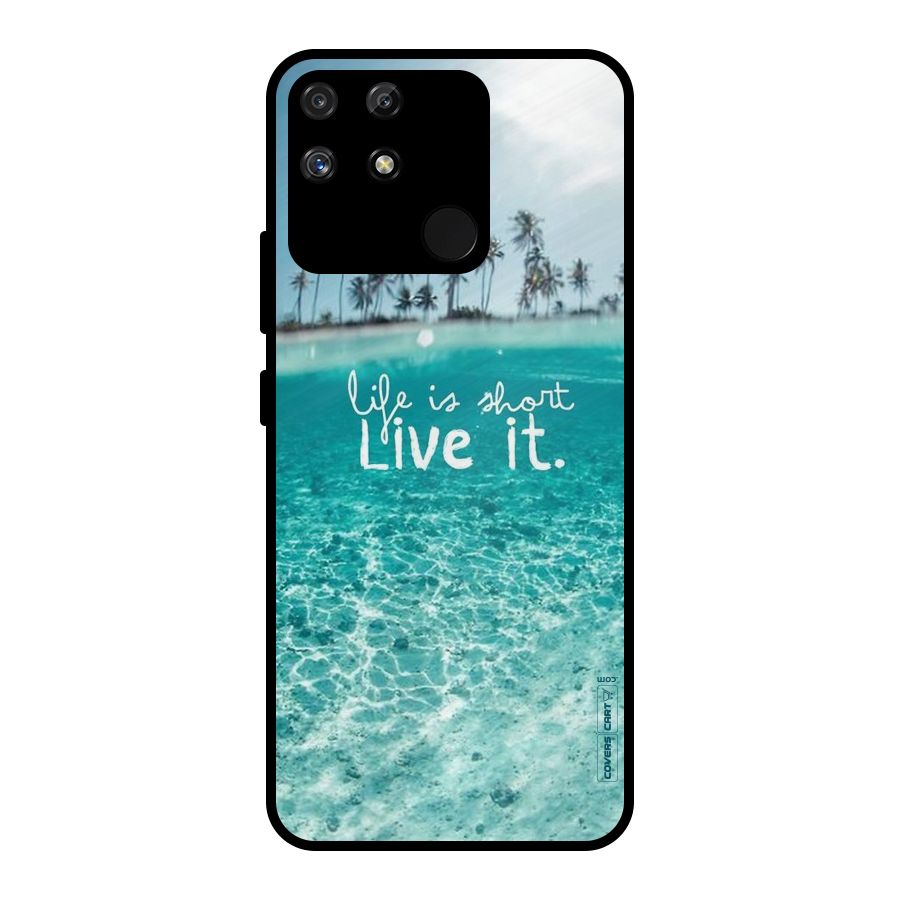 Life Is Short Metal Back Case for Realme Narzo 50A