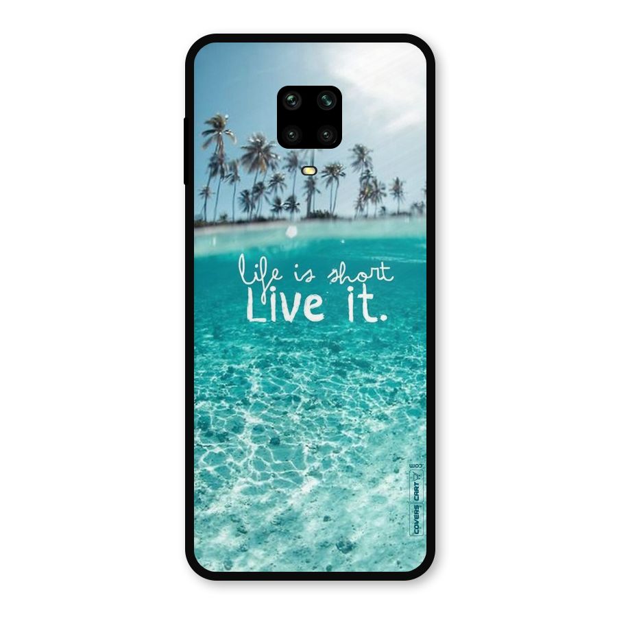 Life Is Short Metal Back Case for Redmi Note 9 Pro Max