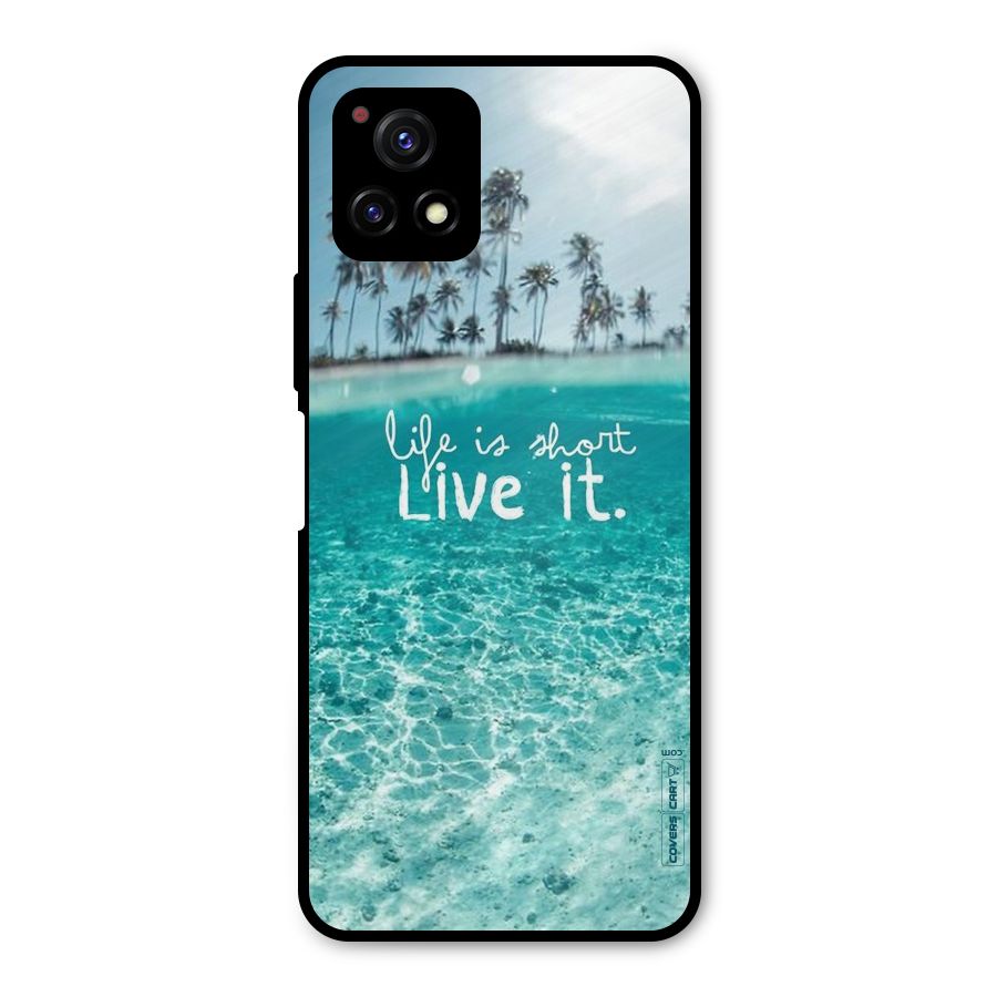 Life Is Short Metal Back Case for Vivo Y72 5G