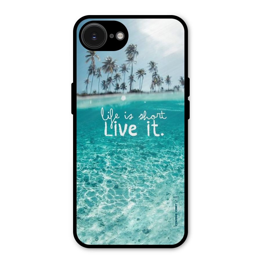Life Is Short Metal Back Case for iPhone 16e
