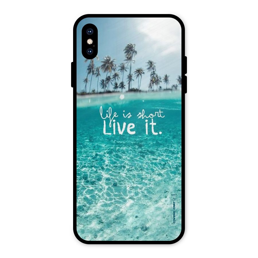 Life Is Short Metal Back Case for iPhone XS Max